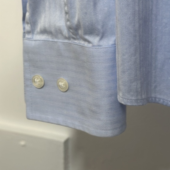 Boss by Hugo Boss Men’s Light Blue Button Down Dress Shirt Size 15 Slim Fit - Picture 11 of 12